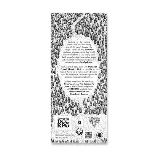 Back of the pamphlet adventure "Aufgebläht or Bust"