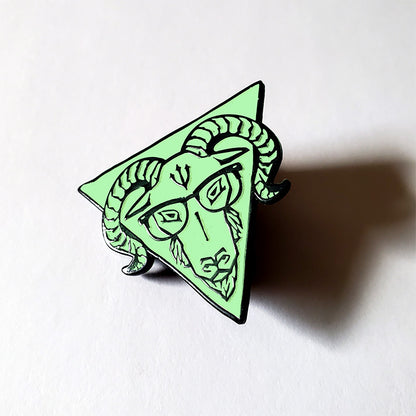 Enamel pin glowing in the dark