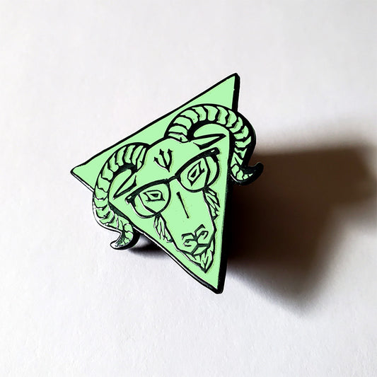 Enamel pin glowing in the dark